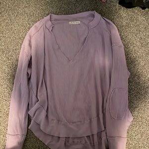 Free People Buttercup Luxe Lilac Purple Thermal Top Women's Size X-Small XS